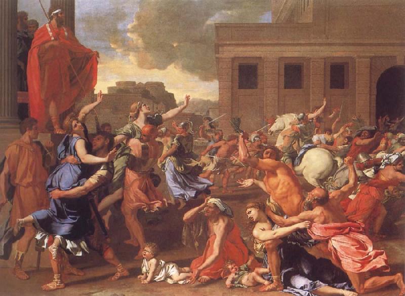 Nicolas Poussin The Abduction of the Sabine Women oil painting image